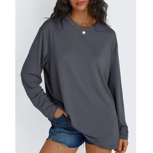 Hot Selling Women's Plus Size High-Quality Customizable Long Sleeve Casual T-Shirts