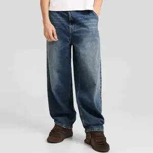 High Quality Comfortable Men Plus Size Mid Waist Breathable Jeans Casual Wear Lightweight Hot Sale Fully Customized