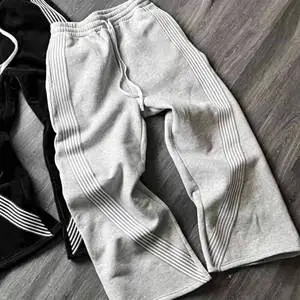 400GSM Heavyweight 100% Cotton Drawstring Drop Crotch Men S TrackPants Private Label Wholesale Bulk Supplier