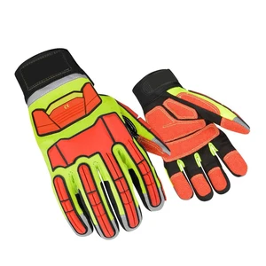 Hot Sale Fireman Emergency Rescue Gloves Customized Fireproof Firefighting Heavy Duty Cut Resistant Safety Gloves