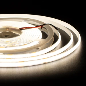 12V Thick Gel SMD FCOB LED Strip 252 LEDs/m 8mm Dotless Flexible FCOB Strip For Cabinet Showcase Shelf Linear Lighting