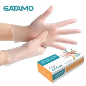 F003 Disposable Industrial Grade Anti-Static Anti-Slip PVC Gloves Powder-Free