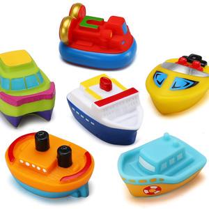 Flashing Color Changing Light in Water Baby Infant Toddler Light up Boat Floating Rubber Set