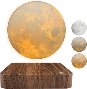Smart Magnetic Levitating Moon 3D Printing Table Lamp Birthday Gift Bedroom Decor 360 Floating Moon Lamp Night Light