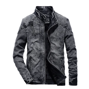 Fall Men's Zippered Denim Jackets & Coats Fashion Fall and Winter Clothes Jeans Do Old Collar Thin Men's Jacket