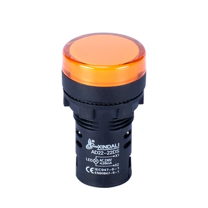 High Quality Yellow Plastic AD22-22DSAC 110V 20mA Energy Saving LED Indicator Light IP67 Rated CRI98 for HVAC DIY Projects