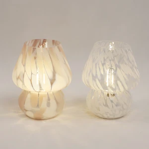 Painting Glass Mushroom Table Lamp Stained Glass Lights Table Lamp For Bedroom Dorm Living