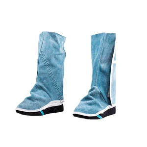 Leather Safety protection split cowhide leather leg guard shoe cover welding spat