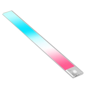 USB Rechargeable LED Induction Lamp Colour Changing Feature pir Motion Sensor Cabinet Lights for Bedroom CE FCC ROHS Certified