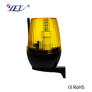 YET614 Yellow LED Security Flashing Light Burglar Alarm-Water Resistant Durable for Sliding Doors Garage Gates Barrier Systems