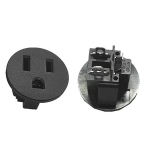 15A 125V NEMA 5-15R Rewireable Outlet Receptacle Round Shape