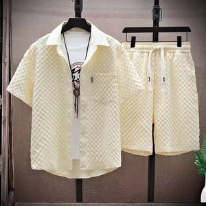 Casual Suit Men's Short Sleeve Sport Suit Vintage Trendy Fashionable Lightweight Summer 2025 New Arrival