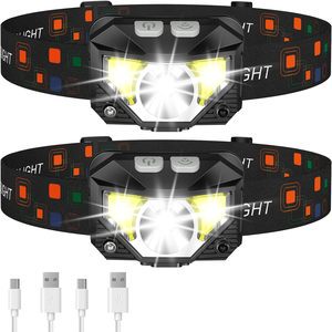 Outdoor High Power Motion Sensor LED Headlamp USB Rechargeable Waterproof Headlamp For Camping