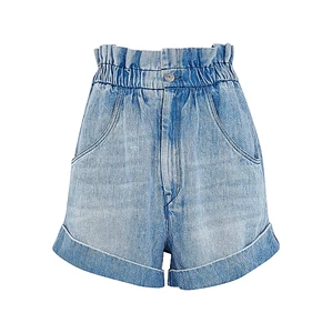 Wholesale Women Denim Bermuda Casual Short Overalls Breathable Washed Button Fly Outdoor