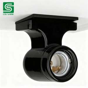 Compact E27 Ceramic Lampholder Plug with Socket Sleek Design Light Base for Contemporary Interiors