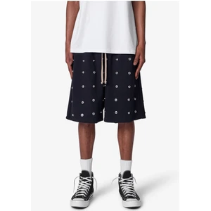 2026 New Design Custom High-quality Y2K Fashionable Men's Streetwear Straight Black Rivet Denim Shorts