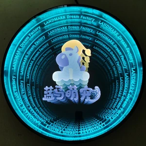 Customizable Infinite Logo 3D LED Wall Mirror Abyssal Video Light Luminescent Diode Bar For Indoor Use