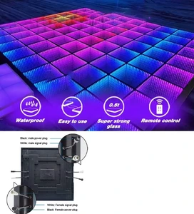 Led Dance Floor Wedding Magnetic Pista De Baile Led Party Club Event Fiestas 3D Infinity Mirror Piso Portable Dance Floor Panels