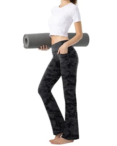 High Quality Women Gym Yoga Pants Mid Waist Full Length Stretch Fitness Leggings Wholesale