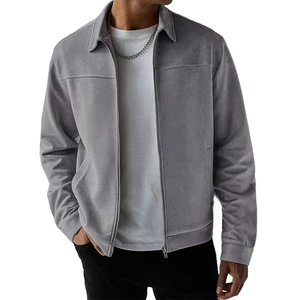 Men's Autumn Slim Fit V-neck Genuine Leather Motorcycle Denim Waterproof Breathable Windproof Stretch Quick Dry Solid Jacket