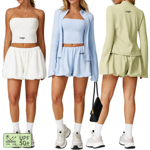 FH Custom Yoga Set Quick Dry Long Sleeved Zipper Sports Jacket Running Workout Gym Yoga Shorts Fitness Sport Sets For Women