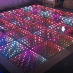 2024 Latest 3D Mirror Magnet LED Dance Floor IP65 for Discos Nightclubs Bars Large Parties Hotels with Fast Setup