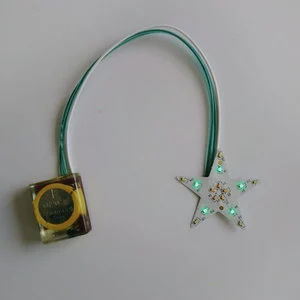 LED Star-shaped Shoe Lights with Rotary Control Switch for Footwear Decoration