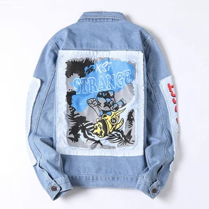 Fashion Solid Casual Slim Mens Jean Jacket Men's Denim Jacket Hombre Plus Bomber Jacket Men High Quality Cowboy