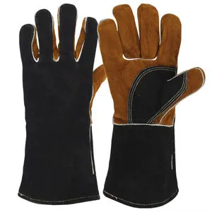 Heavy Duty 14 Inch Goatskin TIG Welding Gloves Heat Resistant Flame Resistant Genuine Goat Leather Safety Work Gloves Industrial