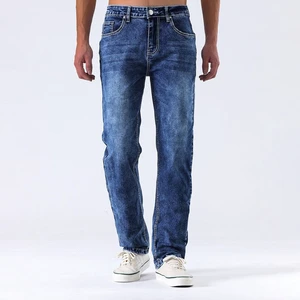 Men's Plus Size High-Quality Denim Jeans Regular Fit Custom OEM Washed Design