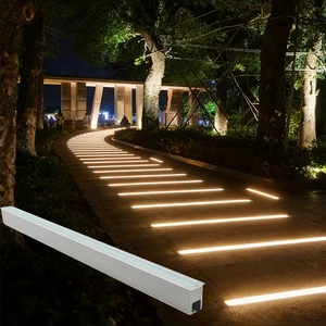 Recessed Pathway Light DMX512 Control IP65 Waterproof DC24V Outdoor Ground Lamp for Garden Brick Landscape Lighting