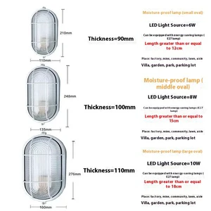 Modern LED Wall Light Waterproof & Dustproof for Indoor & Outdoor Project Moisture-Proof Bulkhead Light for Cold Storage