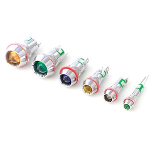 Waterproof IP65 Stainless Steel LED Metal Indicator Light 12V 220V Signal Lamp in Red/Yellow/Blue/Green/White