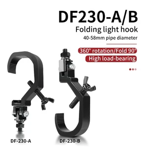 AICPOSE Wholesale Durable Stage Lighting Clamp Hook 360° Rotation Fold 90° 40-58mm Folding Light Hook Clamp