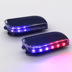 Multifunctional Dual Flash LED Warning Light ABS Plastic Stainless Steel Clip Touch Control Rechargeable Safety Warning Lamp