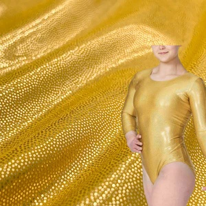 Wholesale Textile Knitted Quick Dry 4 Way Stretch Nylon Spandex Metallic Shiny Foil Fabric Sexy Bikini Swimwear Performance Wear