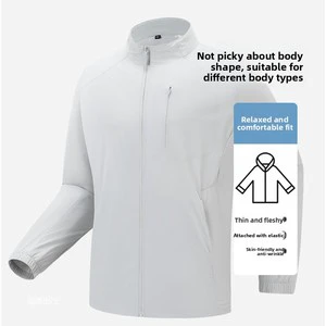 High-quality Unisex Business Sun Protection Jacket Ice Silk Cool-Touch Outdoor UPF50+ UV Protection Wrinkle-Resistant Clothing