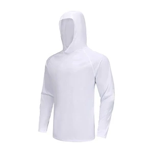 OEM Wholesale Sample Available Ultra Cooling White Poly Grid UPF UV Protection Plus Size Breathable Quick Dry Long Sleeve Men's