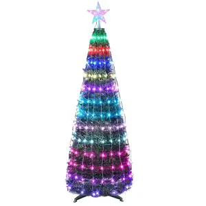 Customizable IP65 Waterproof LED Christmas Tree Lights Collapsible Remote App Control Multi-Color Setting Party Decoration Set