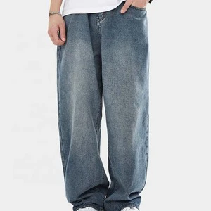 Wholesale Plus Size Men's Jeans Pants Custom Classic Slim Straight Business Jeans Fashion Casual Denim Trousers