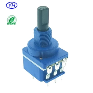 Yuwah Dimmer Light Switch Potentiometer With Push Push On Off Switch With ROHS&UL Certificate 10K 100K 500K 1M Ohm R16P2S