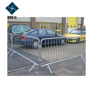 New Galvanized Portable Crowd Control Fence Barrier Removable Easily Assembled Temporary Fence For Traffic & Factory Usage