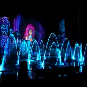 Factory Kids Entertainment Dry Floor Dancing Fountain Programmable Color LED Underground Dry Deck Fountain Equipment