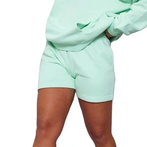 OEM Women Custom Logo Gym Sports Running Shorts French Terry Street Wear Women's Soft Plus Size Short Pants