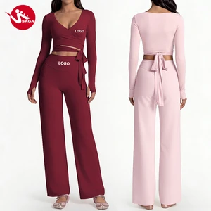 Ballet Core Loose Fit Yoga Top Women Side Slit Workout T-Shirt Short Sleeve Quick Dry Gym Fitness Cover up Top Yoga Set