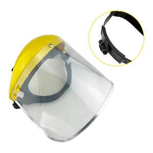 Factory Direct Transparent PVC Helmet Protective Face Shield Protecting Welding Mask With Yellow Color