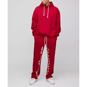 Soft Warm Oversized Flared Tracksuit Lightweight Comfortable Cotton Blend Set Perfect for Lounge Work or Outdoor Use