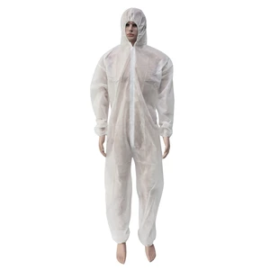 Junlong Disposable Waterproof Coverall EN14126 Approved Anti-Static & Anti-Cut Cleanroom Use PP Nonwoven Material for Wholesale