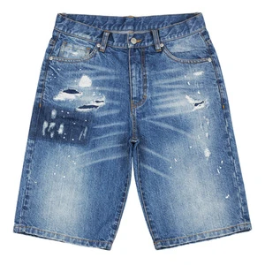High Quality Custom Men's Summer Jorts Manufacturer's Professional Distressed Denim Shorts Men's Jeans