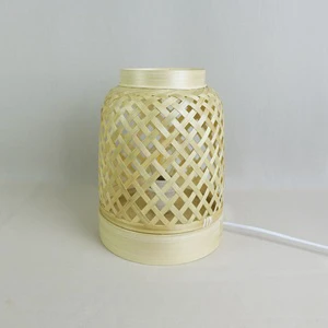 Modern Bamboo Desk Lamp Night Light Indoor Decorative Lights for Bedroom Bed Breakfast Electric Powered Vietnamese-Style